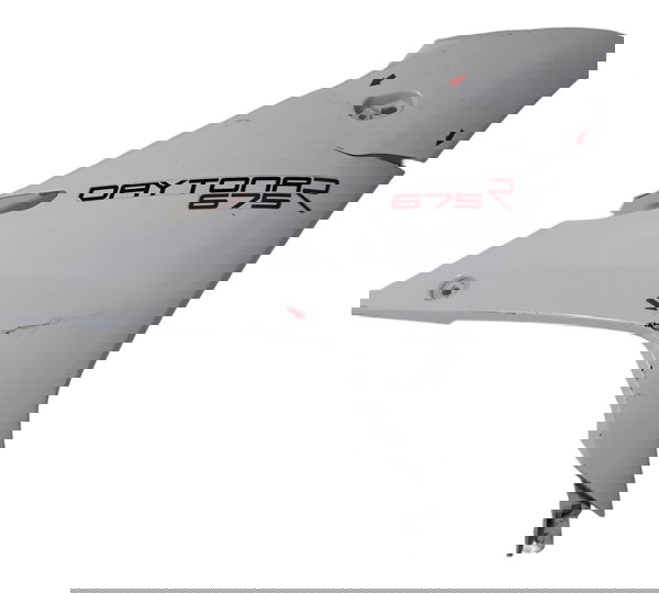 Carenagem Lateral Triumph 675r 14/14 L/d Falta Pedaço 46096 Branco