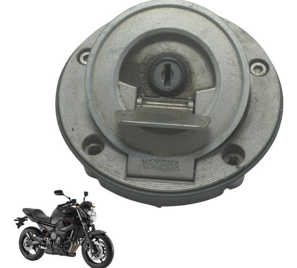Tampa Tanque S/ Chave Yamaha Xj6 N 10-12 Original Prateado