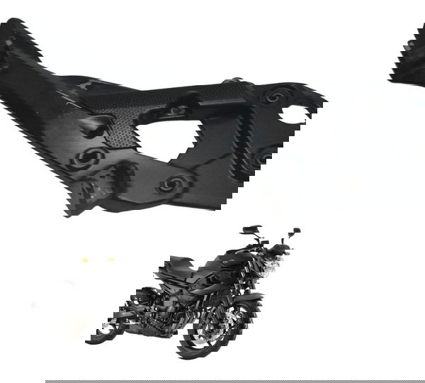 Suporte Pedaleira Direita C/ Detalhe Yamaha Xj6 N 10-12 Orig Preto