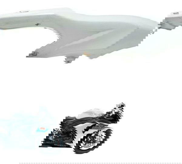 Carenagem Rabeta Dir C/ Avaria Suzuki Gsx-r Srad 1000 11-16 Branco