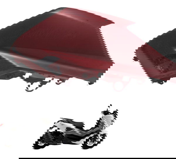 Carenagem Frontal Dir C/ Avaria Yamaha N-max 160 17-20 Orig Vermelho