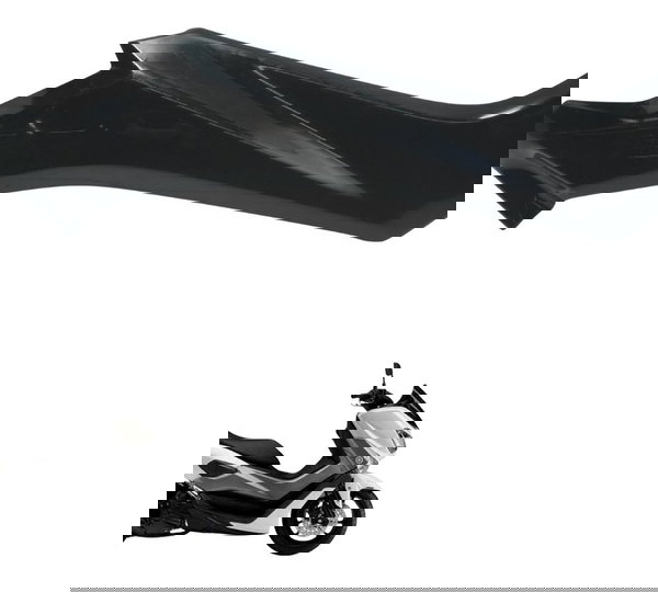Tampa Lateral Direita C/ Avaria Yamaha N-max 160 17-20 Orig Preto