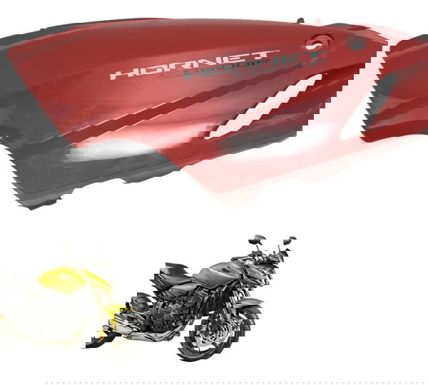 Carenagem Lateral Esq C/ Avaria Honda Cb 600f Hornet 12-14 Vermelho