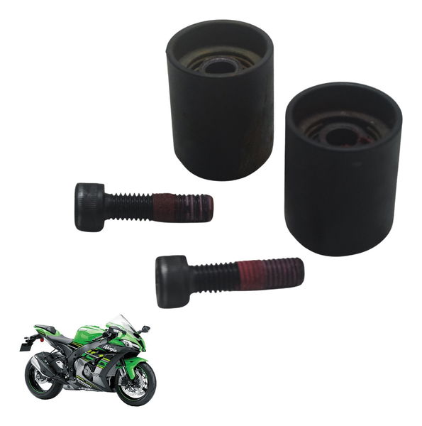 Par Peso Guidão C/ Detalhes Kawasaki Ninja Zx 10r 16-21 Orig