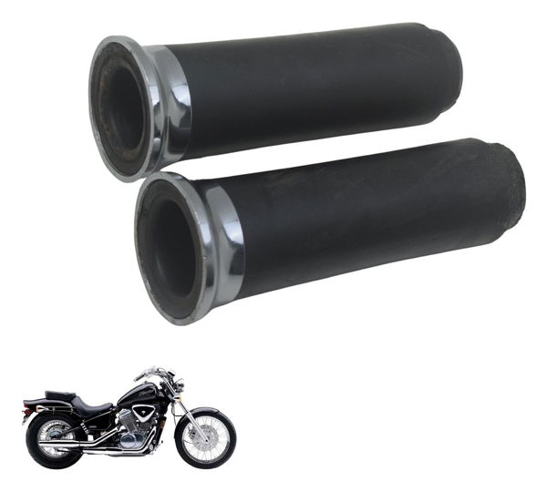 Par Manoplas C/ Detalhes Honda Vt Shadow 600 C 95-05 Orig Preto