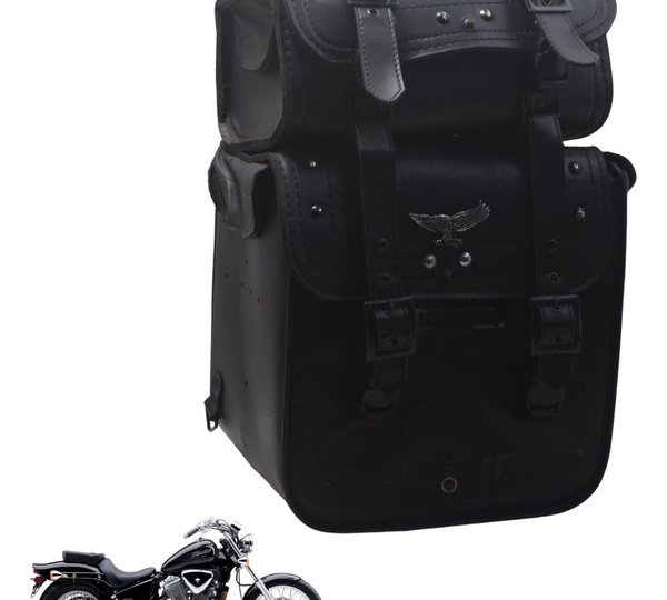 Alforge Tras C/ Detalhes Honda Vt Shadow 600 C 95-05 Preto