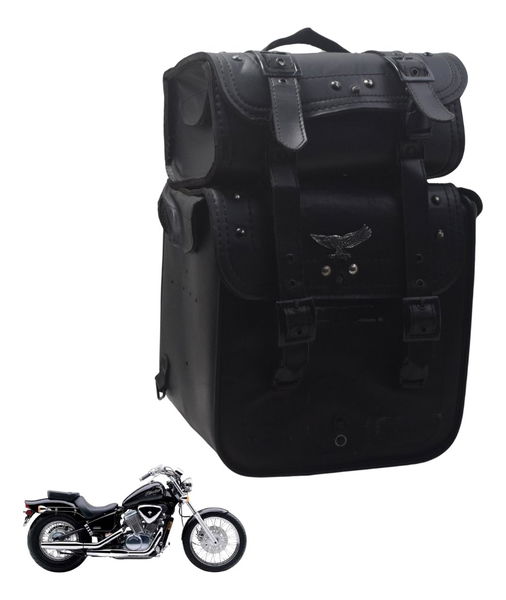 Alforge Tras C/ Detalhes Honda Vt Shadow 600 C 95-05 Preto