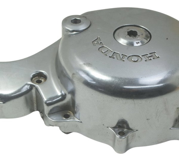 Tampa Motor Esq Estator C/ Detal Honda Vt Shadow 600 C 95-05 Prateado