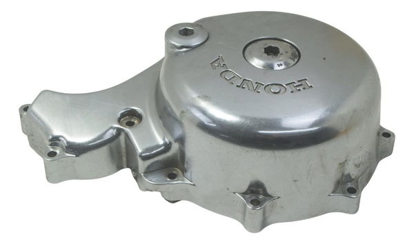 Tampa Motor Esq Estator C/ Detal Honda Vt Shadow 600 C 95-05 Prateado
