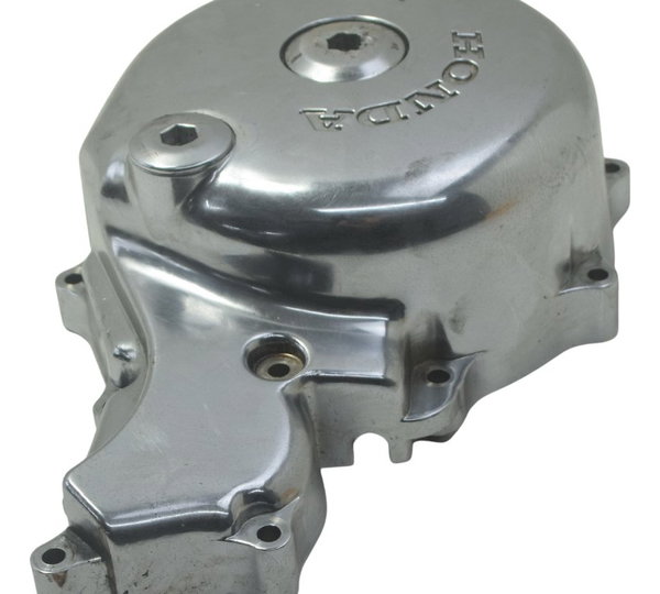 Tampa Motor Esq Estator C/ Detal Honda Vt Shadow 600 C 95-05 Prateado