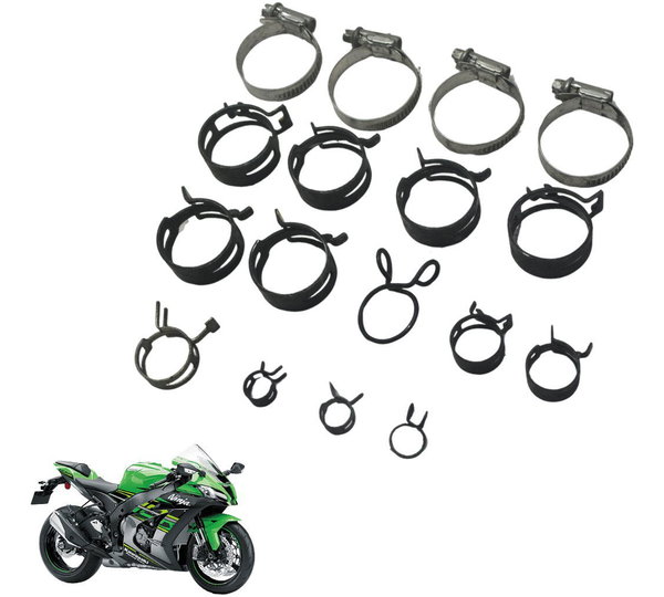 Kit Abraçadeiras Diversas Kawasaki Ninja Zx 10r 16-21 Orig