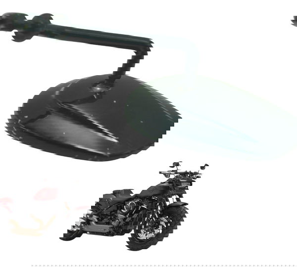 Espelho Retrovisor Esq C/ Detal Harley Fat Bob M8 Fxfb 18-20