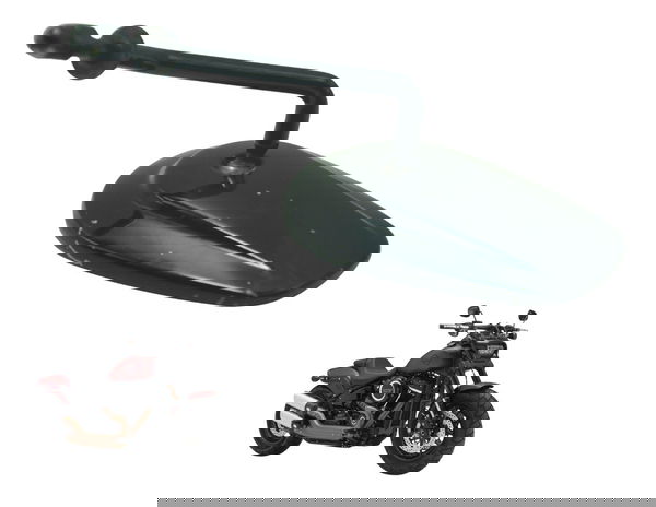 Espelho Retrovisor Esq C/ Detal Harley Fat Bob M8 Fxfb 18-20