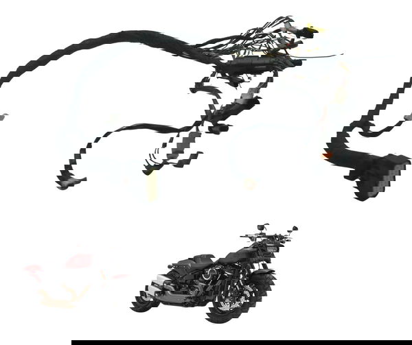 Chicote Elétrico Frontal C/ Det Harley Fat Bob M8 Fxfb 18-20