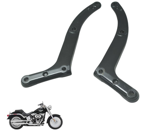 Par Suporte Paralama Tras Harley Softail Fat Boy 12-15 Orig Preto