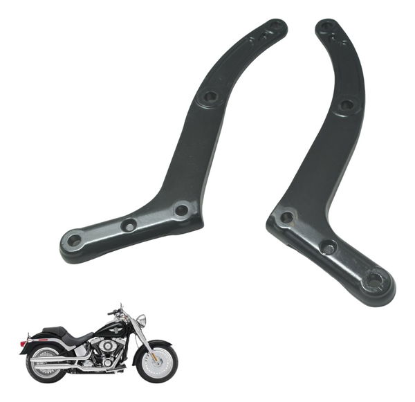 Par Suporte Paralama Tras Harley Softail Fat Boy 12-15 Orig Preto