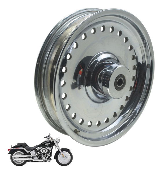 Roda Dianteira Harley Softail Fat Boy 12-15 Original Prateado