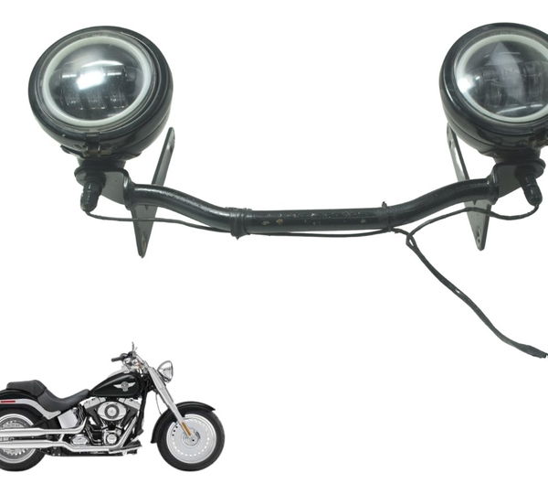 Farol Auxiliar Led S/ Plug Harley Softail Fat Boy 12-15