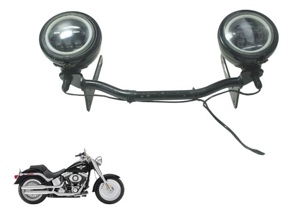 Farol Auxiliar Led S/ Plug Harley Softail Fat Boy 12-15