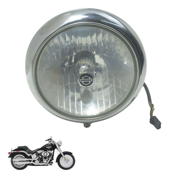 Farol Completo C/ Detalhes Harley Softail Fat Boy 12-15 Orig Ambos Lados