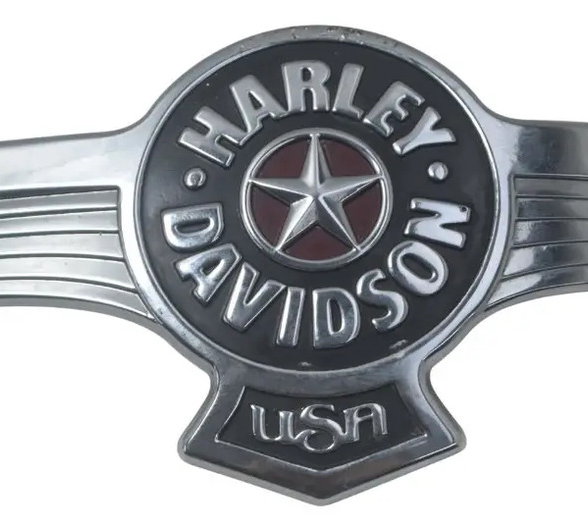 Emblema Tanque Direito Harley Softail Fat Boy 12-15 Original Prateado