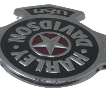 Emblema Tanque Direito Harley Softail Fat Boy 12-15 Original Prateado