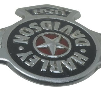 Emblema Tanque Dir C/detal Harley Softail Fat Boy 12-15 Orig Prateado