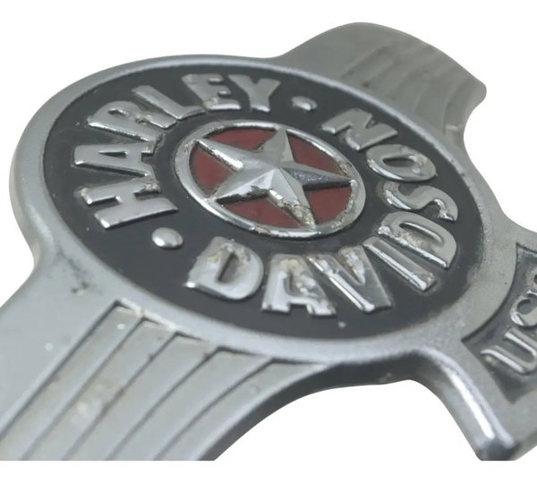 Emblema Tanque Dir C/detal Harley Softail Fat Boy 12-15 Orig Prateado