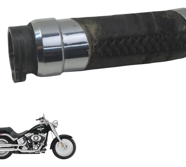 Manopla Dir Custom C/detalhes Harley Softail Fat Boy 12-15 Preto