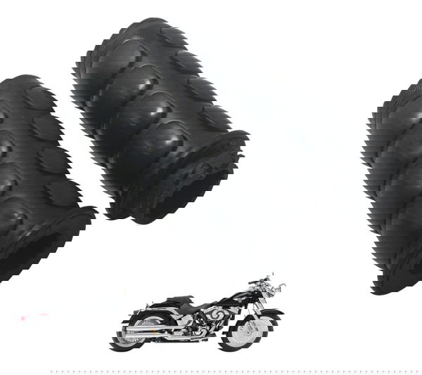 Par Manopla Custom Harley Softail Fat Boy 12-15 Preto