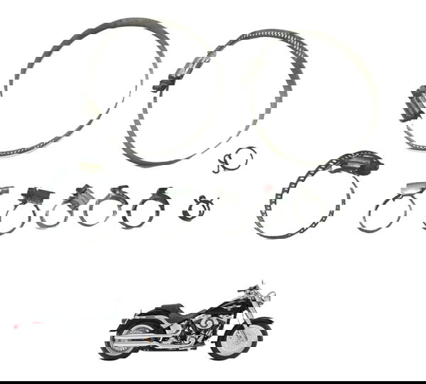 Kit Abraçadeiras Diversas Harley Softail Fat Boy 12-15 Orig