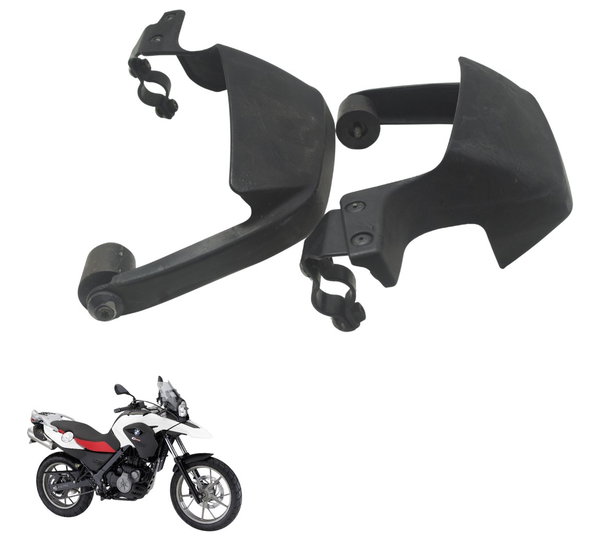 Par Protetor Mão C/ Detalhes Bmw G 650 Gs 12-16 Original Preto