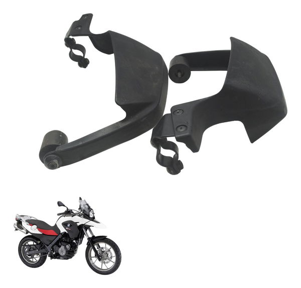 Par Protetor Mão C/ Detalhes Bmw G 650 Gs 12-16 Original Preto