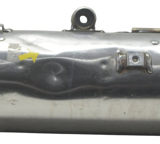 Ponteira Escape Direita C/ Detalhes Bmw G 650 Gs 12-16 Orig Prateado