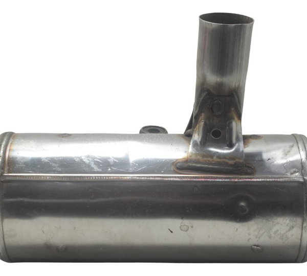 Ponteira Escape Direita C/ Detalhes Bmw G 650 Gs 12-16 Orig Prateado