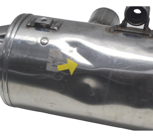 Ponteira Escape Direita C/ Detalhes Bmw G 650 Gs 12-16 Orig Prateado