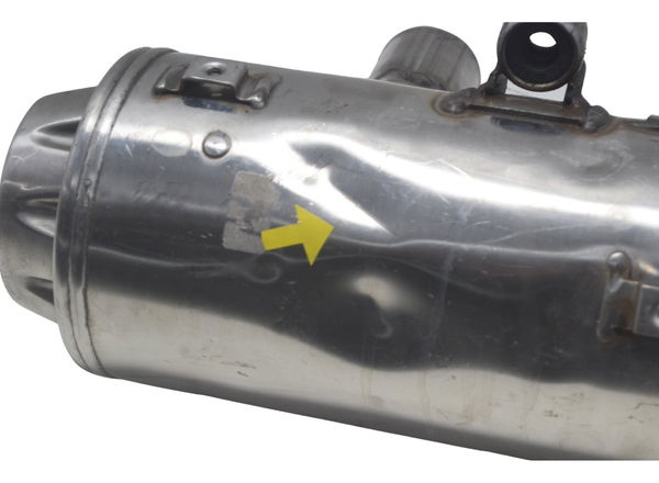 Ponteira Escape Direita C/ Detalhes Bmw G 650 Gs 12-16 Orig Prateado