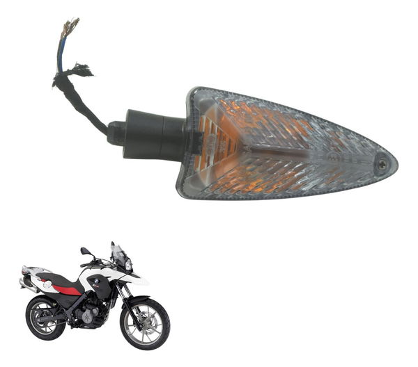 Pisca Dianteiro Direito S/ Plug Bmw G 650 Gs 12-16 Original Preto