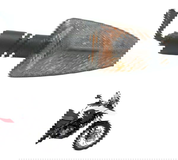 Pisca Traseiro Direito S/ Plug Bmw G 650 Gs 12-16 Original Direito Preto