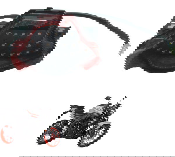 Lanterna Traseira C/ Avaria Yamaha Mt 03 16-19 Original Vermelho