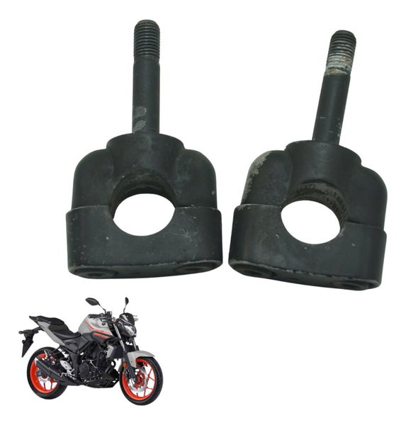 Par Riser Guidão Yamaha Mt 03 16-19 Original Preto