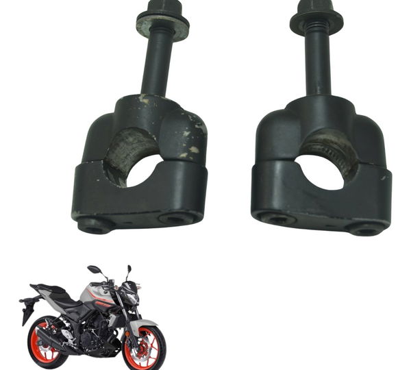 Par Riser Guidão Yamaha Mt 03 16-19 Original Preto