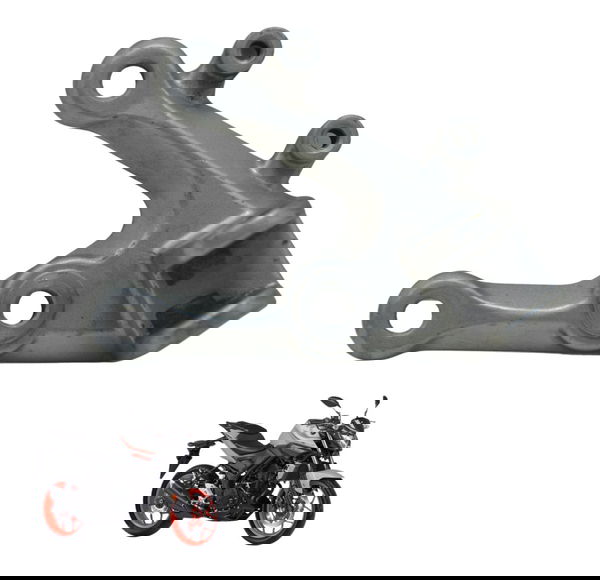 Suporte Pedaleira Dianteira Esquerda Yamaha Mt 03 16-19 Orig Prateado