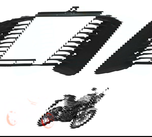 Grade Radiador Acabamento C/ Avaria Yamaha Mt 03 16-19 Orig Preto