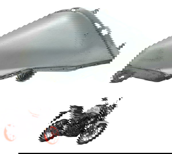 Carenagem Capa Tanque Dir C/ Detalh Yamaha Mt 03 16-19 Orig Prateado