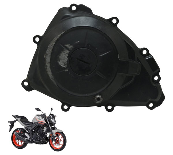 Tampa Motor Estator C/ Detalhes Yamaha Mt 03 16-19 Original Preto