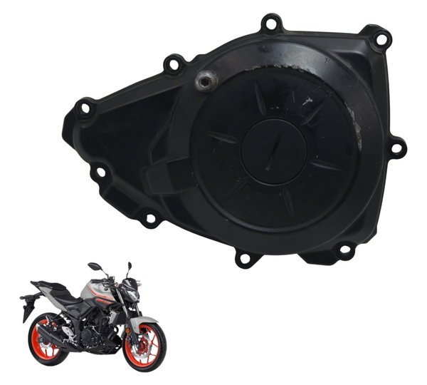 Tampa Motor Estator C/ Detalhes Yamaha Mt 03 16-19 Original Preto