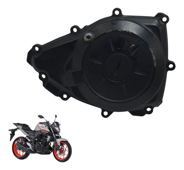 Tampa Motor Estator C/ Detalhes Yamaha Mt 03 16-19 Original Preto
