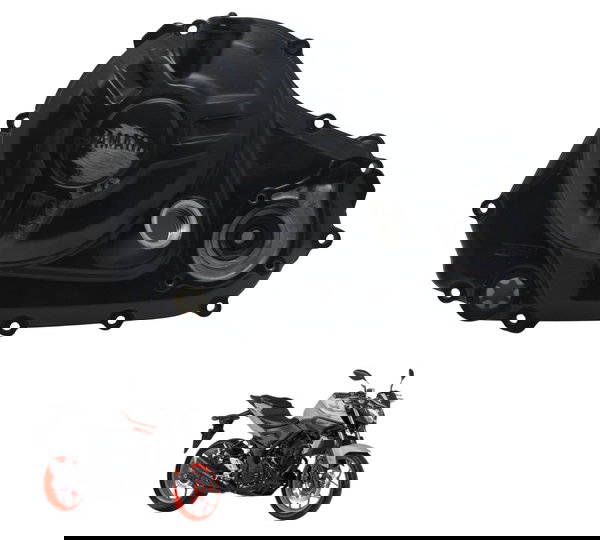 Tampa Motor Embreagem C/ Detalhes Yamaha Mt 03 16-19 Orig Preto