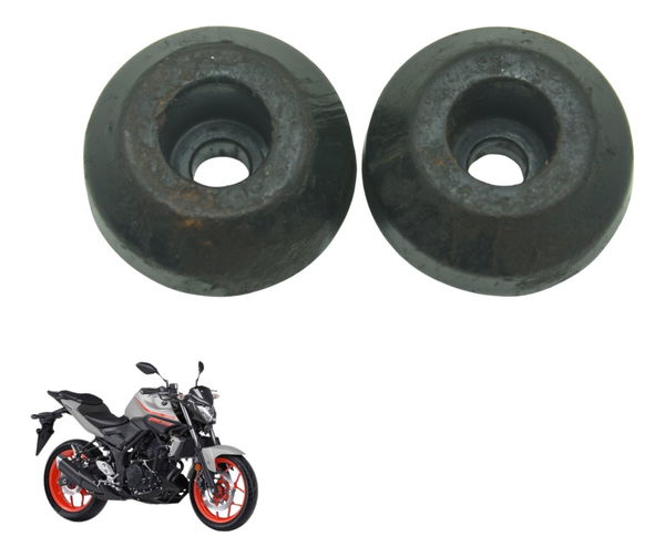 Par Peso Guidão C/ Detalhes Yamaha Mt 03 16-19 Original Preto